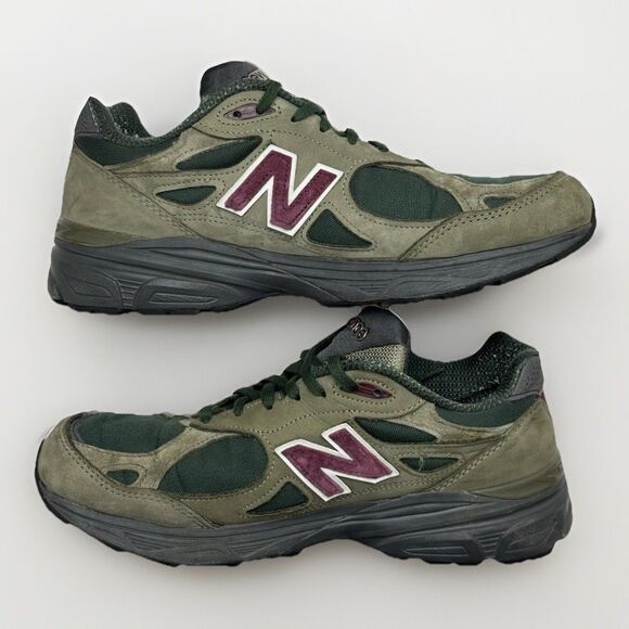 Size 9.5 - New Balance Teddy Santis x 990v3 Made in USA Green Purple - Picture 2 of 7